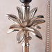 Table Lamp Polished Nickel Plate & Oyster Silk 60W E27 Base & Shade e10377 Loops