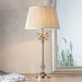 Table Lamp Polished Nickel Plate & Oyster Silk 60W E27 Base & Shade e10379 Loops