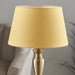 Table Lamp Antique Brass Plate & Yellow Cotton 60W E27 Base & Shade e10522 Loops