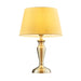 Table Lamp Antique Brass Plate & Yellow Cotton 60W E27 Base & Shade e10522 Loops