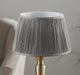 Table Lamp Antique Brass & Charcoal Grey Silk 60W E27 Bedside Light e10525 Loops