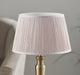 Table Lamp Antique Brass & Dusky Pink Silk 60W E27 Base & Shade e10528 Loops