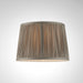 Tapered Cylinder Lamp Shade - Charcoal Grey Silk - 60W E27 or B22 GLS - e10825 Loops