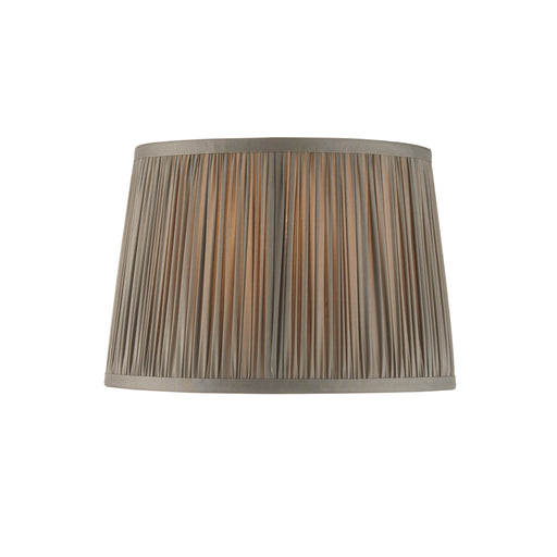 Tapered Cylinder Lamp Shade - Charcoal Grey Silk - 60W E27 or B22 GLS - e10825 Loops