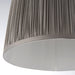 Tapered Cylinder Lamp Shade - Charcoal Grey Silk - 60W E27 or B22 GLS - e10827 Loops