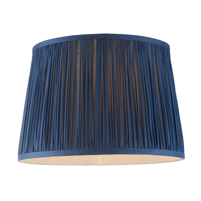 Tapered Cylinder Lamp Shade - Midnight Blue Silk - 60W E27 or B22 GLS - e10828 Loops