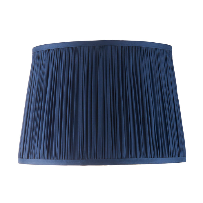 Tapered Cylinder Lamp Shade - Midnight Blue Silk - 60W E27 or B22 GLS - e10828 Loops