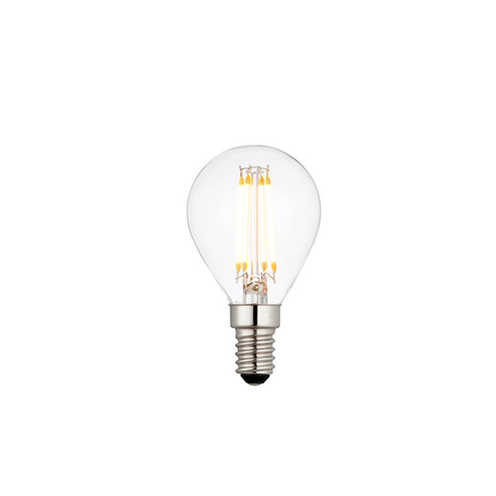 LED Filament Lamp Bulb 4W Golf Shaped E14 LED Clear Glass 2700k Warm White