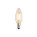 LED Filament Lamp Bulb 4W Candle Shaped E14 LED Amber Tinted Glass Warm White