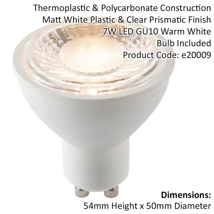 Warm White 6W SMD GU10 LED Light Bulb 250 Lumens Dimmable Indoor & Outdoor Lamp