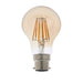 LED Filament Lamp Bulb Dimmable 6W B22 GLS LED Amber Tinted Glass Warm White