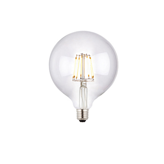 LED Filament Lamp Bulb Dimmable 6W E27 LED 125mm Clear Glass Globe Warm White