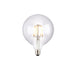 LED Filament Lamp Bulb Dimmable 6W E27 LED 125mm Clear Glass Globe Warm White