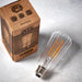 LED Filament Lamp Bulb 4W E27 LED Clear Ribbed Glass Pear 2200k Warm White