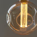 Amber Tinted Dimple Glass E27 LED Lamp - 2.5W Light Bulb 120 Lumens - Warm White