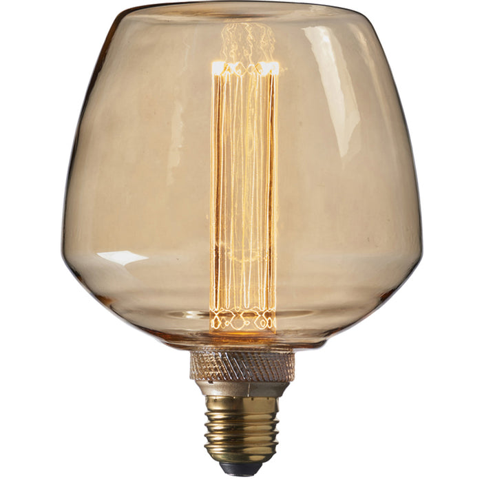 2.5W E27 LED Light Bulb - Amber Tinted Glass Lamp - Anti Glare LED - Warm White