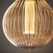 2.5W E27 LED Light Bulb - Amber Tinted Ribbed Glass Lamp - 1800k Warm White