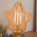 LED Filament Lamp Bulb 4W Star Shape E27 LED Amber Tinted Glass Warm White