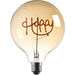 2W E27 Globe Shaped LED Lamp - HAPPY LED Filament Amber Tinted Glass Light Bulb