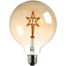 2W E27 Globe Shaped LED Lamp - STAR LED Filament Amber Tinted Glass Light Bulb