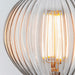 LED Filament Lamp Bulb 4W E27 LED Clear Ribbed Glass Globe 2200k Warm White