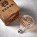LED Filament Lamp Bulb Amber Tinted 4W E27 LED Ribbed Glass Gobe Warm White