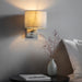 Indoor Wall Light Fitting - Matt Nickel Plate - Square Wall Plate Modern Sconce