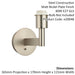 Indoor Wall Light Fitting - Matt Nickel Plate - Circular Wall Plate