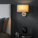 Indoor Wall Light Fitting - Matt Nickel Plate - Circular Wall Plate