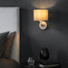 Indoor Wall Light Fitting - Matt Nickel Plate - Circular Wall Plate