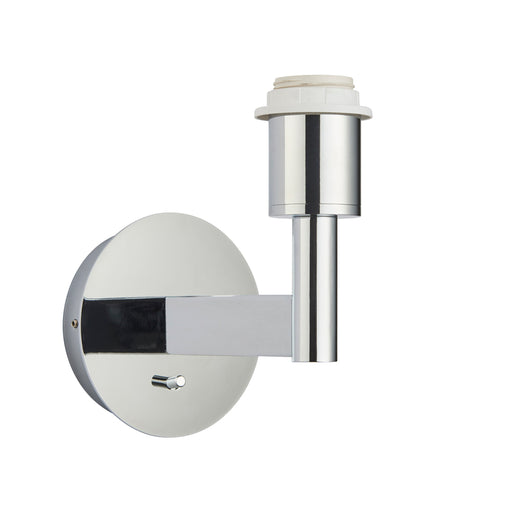 Indoor Wall Light Fitting - Polished Chrome - Round Wall Plate - Modern Sconce