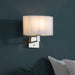 Indoor Wall Light Fitting - Polished Chrome - Square Wall Plate - Modern Sconce