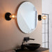 Gloss Black Ceramic Bathroom Wall & Ceiling Light - IP44 Rated - Low Profile