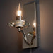 Polished Nickel Bathroom Wall Light & Clear Crystal Detailing Decorative Sconce