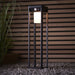 400mm Solar Powered Outdoor Bollard Post Light - Textured Black & White Diffuser