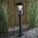 500mm Outdoor Lamp Post Light - Textured Black & Clear Shade - Exterior Bollard