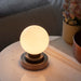 Antique Copper Stepped Table Lamp & Opal Glass Shade Designer Living Room Light