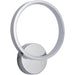 Round Bathroom Wall Light Fitting - Chrome Plate & White Diffuser - Warm White