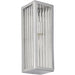 Bathroom Wall Light Fitting - Chrome Plate & Ribbed Glass Shade - Single Lamp