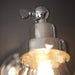 Bathroom Wall Light Fitting - Chrome Plate & Clear Glass Shade - Sconce