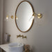 Bathroom Wall Light Fitting - Satin Brass Plate & Clear Glass Shade - Sconce