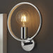 Bathroom Wall Light Fitting - Chrome Plate & Clear Faceted Acrylic - Modern