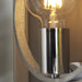 Bathroom Wall Light Fitting - Chrome Plate & Clear Faceted Acrylic - Modern