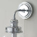 Bathroom Wall Light Fitting - Chrome Plate & Clear Glass Shade  - Single Lamp