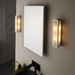 Bathroom Wall Light Fitting - Chrome Plate & Frosted Glass Shade  - Twin Lamp