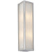 Bathroom Wall Light Fitting - Chrome Plate & Frosted Glass Shade  - Twin Lamp