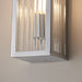 Bathroom Wall Light Fitting - Chrome Plate & Ribbed Glass Shade - Twin Lamp