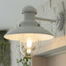 Non Automatic Outdoor Wall Light - Gloss Stone & Glass Shade - IP44 Rated