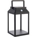 250mm Solar Powered Outdoor Table Lamp - Warm White LED - Textured Black
