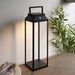 450mm Solar Powered Outdoor Table Lamp - Warm White LED - Textured Black